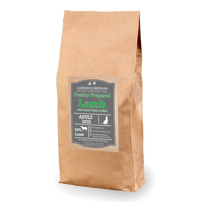 View of ADULT – Lamb, Sweet Potato and Mint - Carson's Premium Grain Free Dog Food